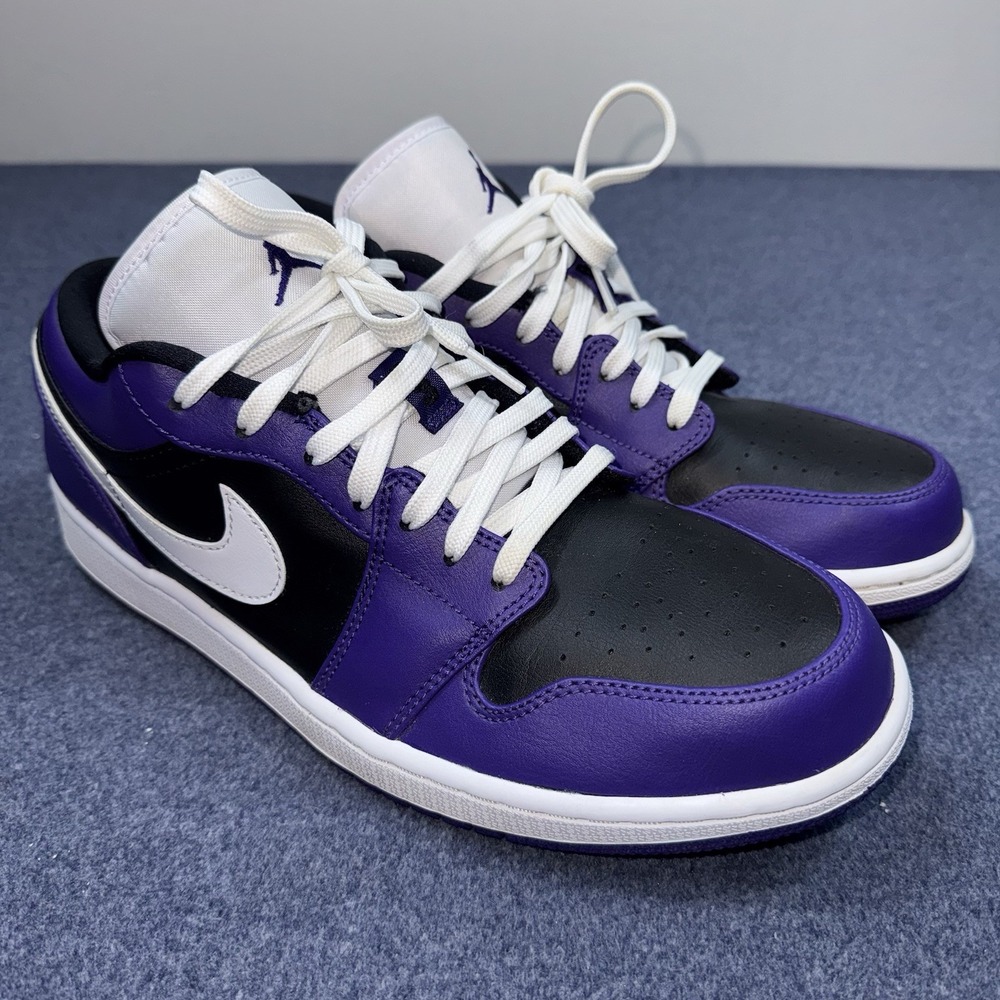 Nike Air Jordan 1 Low Court Purple/Black/White Mens 10 553558-501